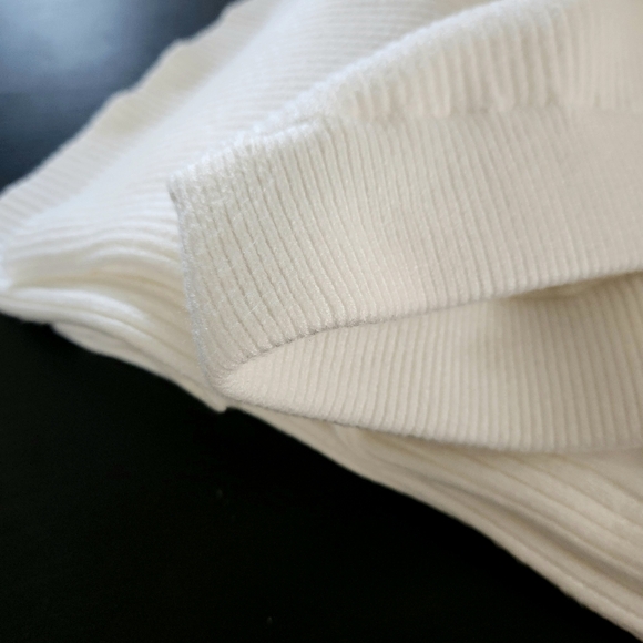 Lulus Sweater Pants - Cabincire BRAND NEW Ivory Ribbed Knit High Rise Wide Leg - Picture 9 of 11
